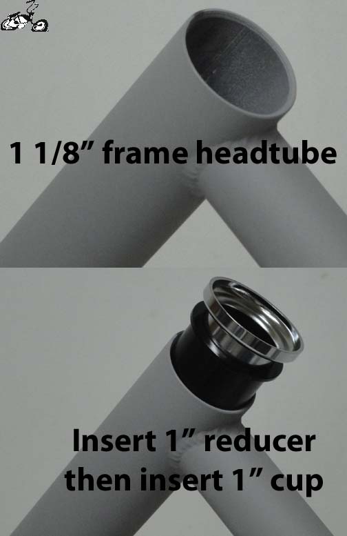Cruiser Bicycle Frame Head Tube Reducer Shims