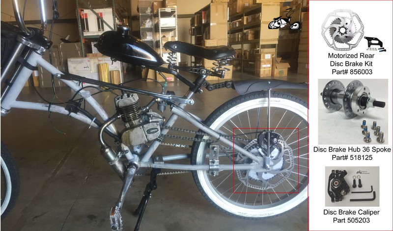 motorized bicycle disc brake kit