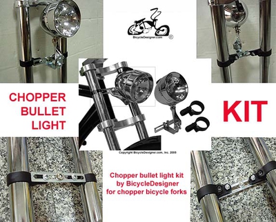 Chopper Bullet Light Kit CHROME