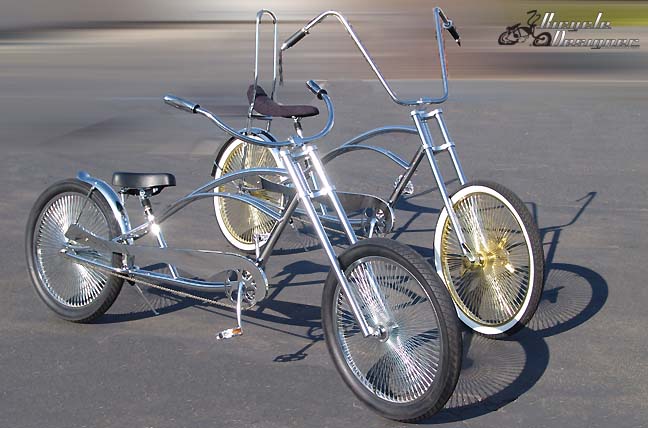 chrome chopper bicycle