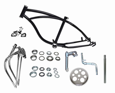 20" Lowrider Bike Frame Kit - BLACK