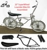 Lowrider Bike Kit with 20" 140 Spoke - BLACK