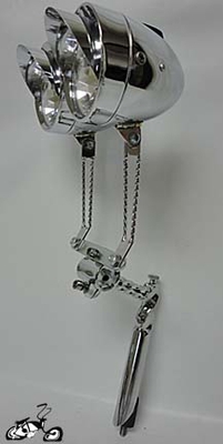Double Bullet Square Twist Light Kit - CHROME