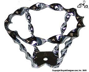 Lowrider Bicycle Flat Twist Steering Wheel CHROME