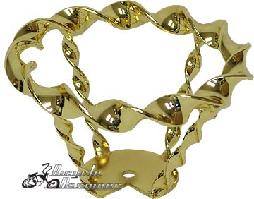Lowrider Bicycle Flat Twist Steering Wheel GOLD