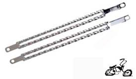 20" springer fork double square twist fork bars
