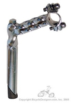 Lowrider Stem 22.2mm (7/8") x 1" (25.4mm) Double Twist CHROME
