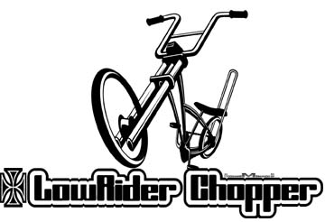 Lowrider Chopper Logo Sticker