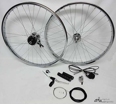 26" 36 spoke 3-speed Wheel Set CHROME
