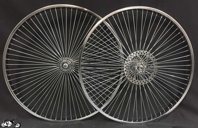 26" 68 Spoke Rear Free Wheel Front Disc Brake