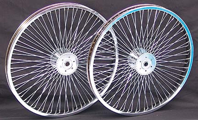 20" 68 Spoke Hollow Hub Wheel Set CHROME