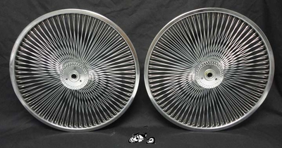 20" 140 Spoke Hollow Hub Wheel Set CHROME