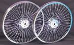 20" 68 Spoke Hollow Hub Wheel Set CHROME