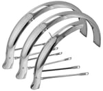 Lowrider Trike Fender Set - Chrome