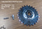 Trike Axle Drive Shaft Sprocket